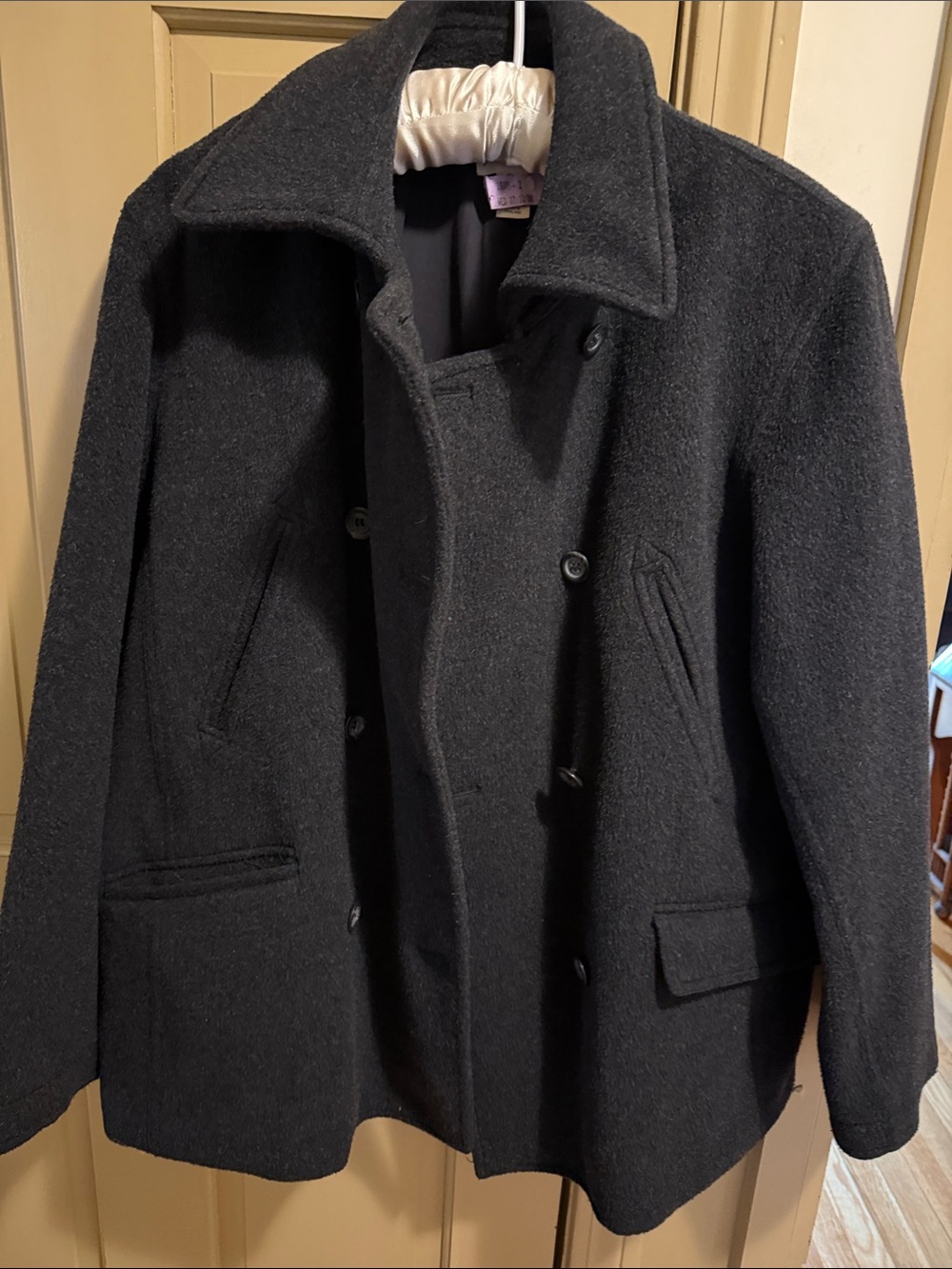 J. Crew Charcoal Double-Breasted Wool Pea Coat